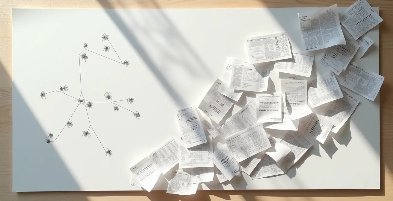 Visualizzazione astratta di dati di vendita con pattern geografici differenti che mostrano aree a bassa e alta densità