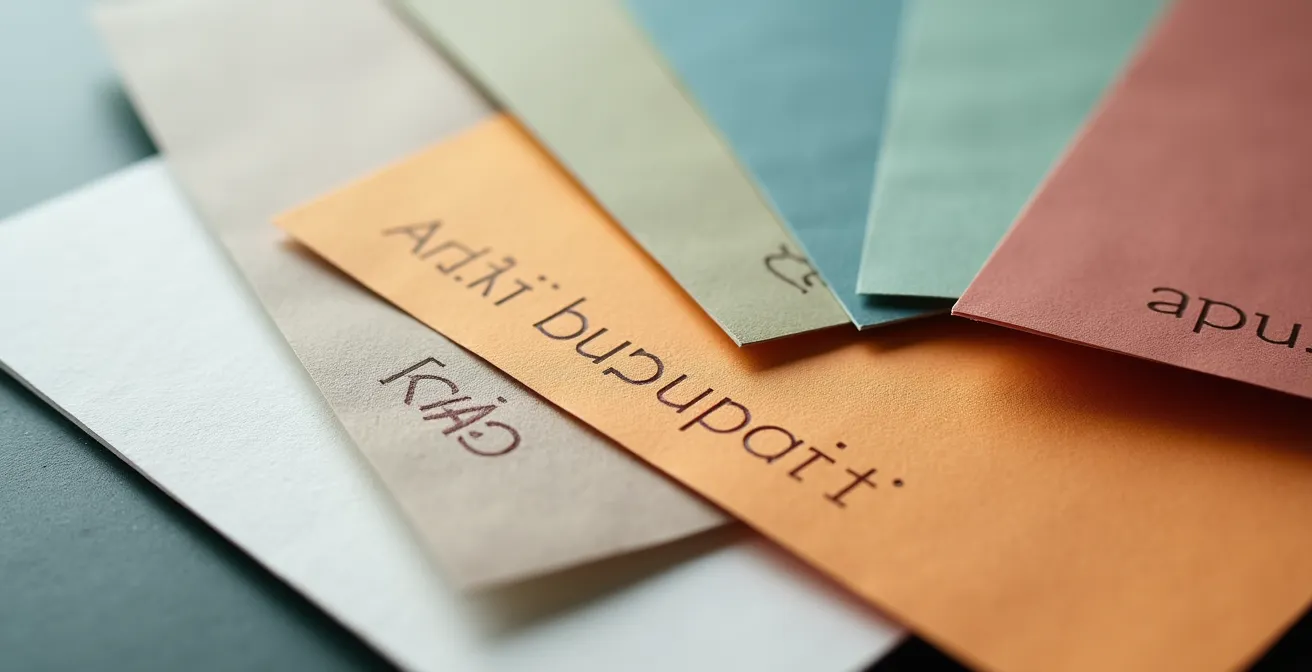 Template di brand guideline disposto su scrivania con palette colori e campioni tipografici