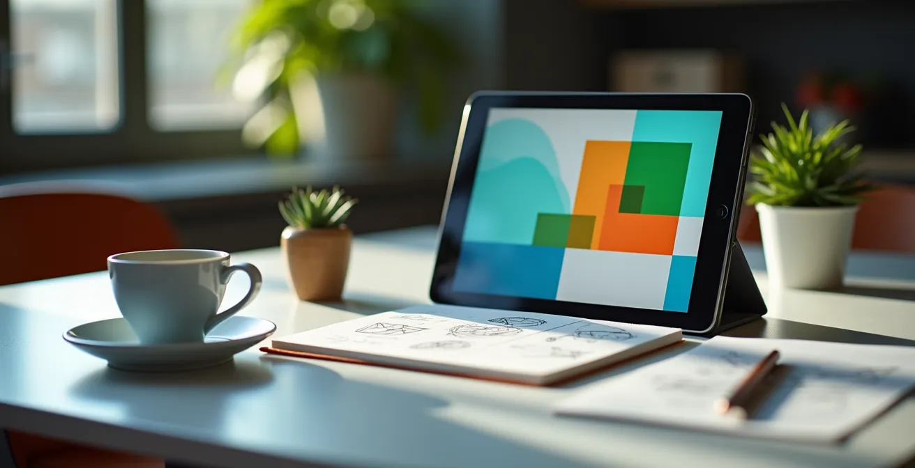Dashboard minimalista con 5 indicatori chiave visualizzati attraverso grafici colorati
