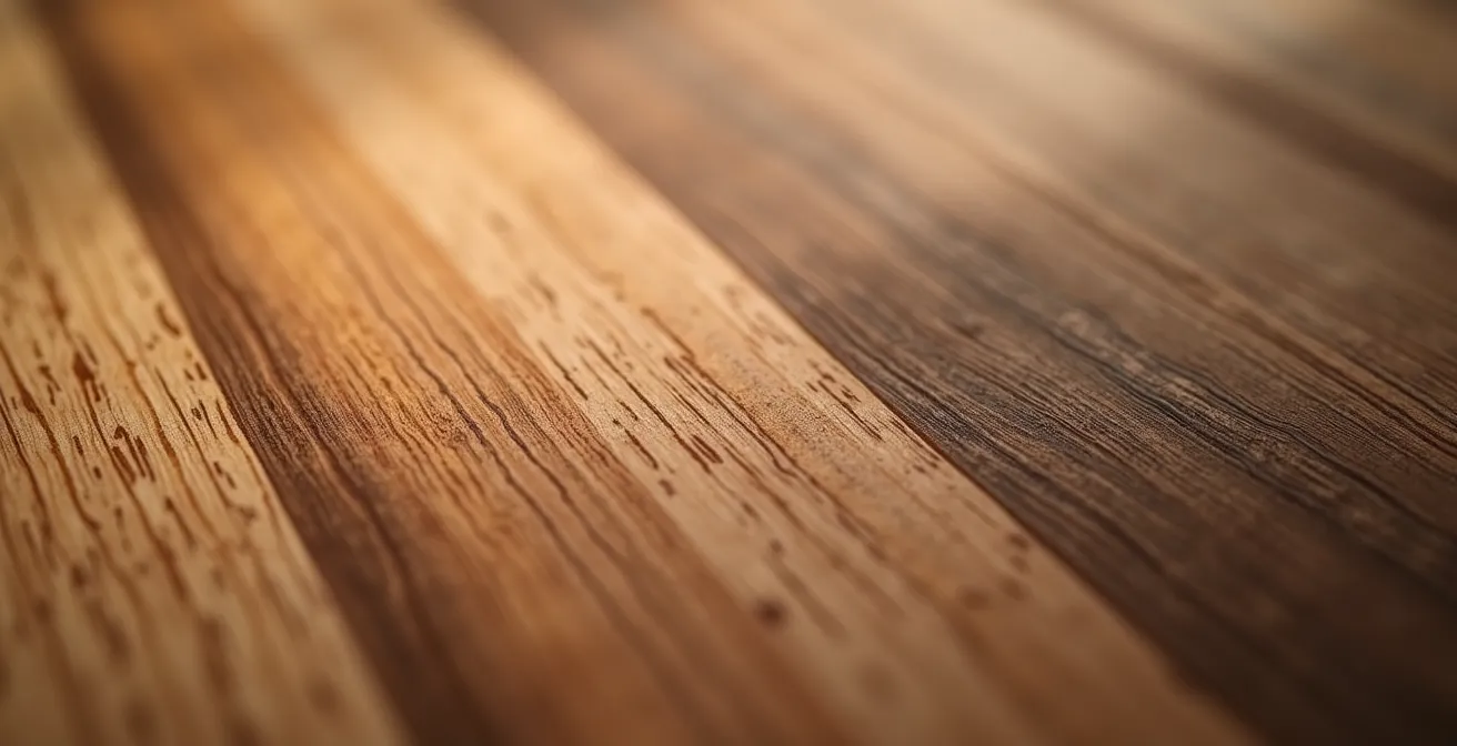 Dettaglio macro di una texture di legno italiano con venature naturali visibili