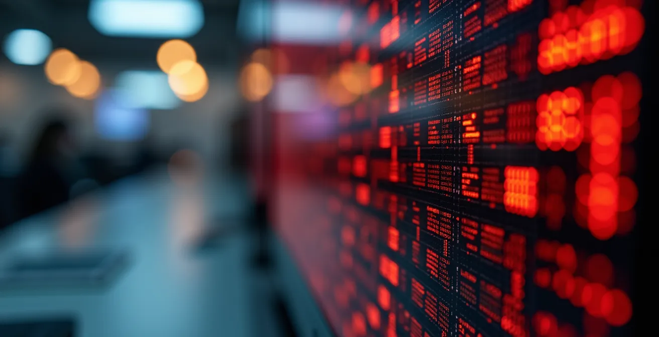 Primo piano di schermata email sospetta con dettagli visivi di avviso