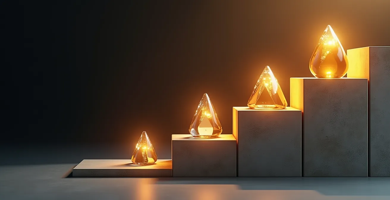 Dashboard digitale astratta con elementi grafici colorati che mostrano livelli di coinvolgimento